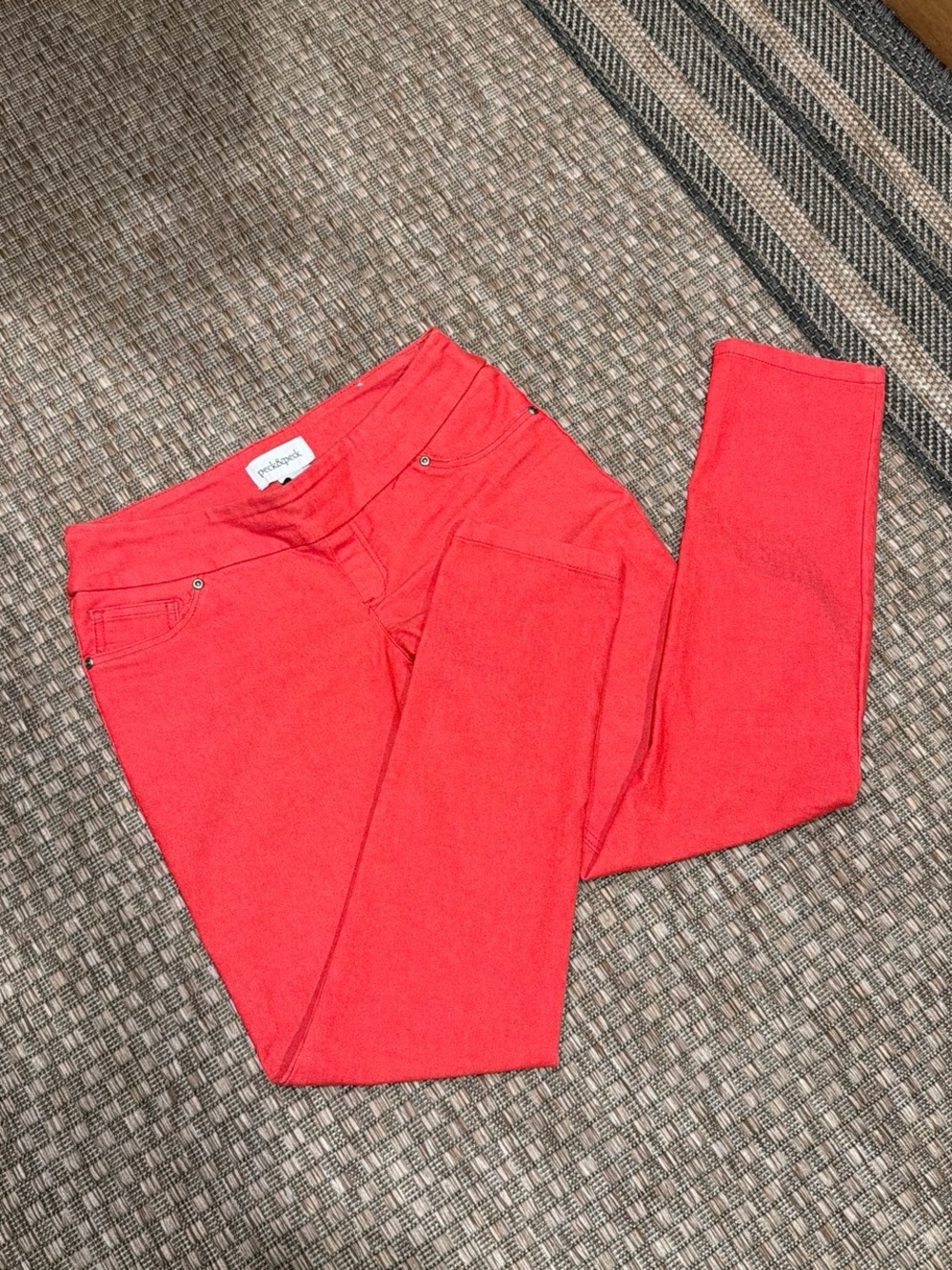 Peck & Peck Bright Red Skinny Jeans